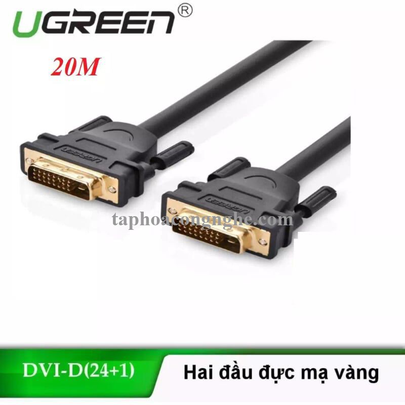 Ugreen 11602 20M màu Đen Cáp tín hiệu DVI 24 + 1 DV101 30011602